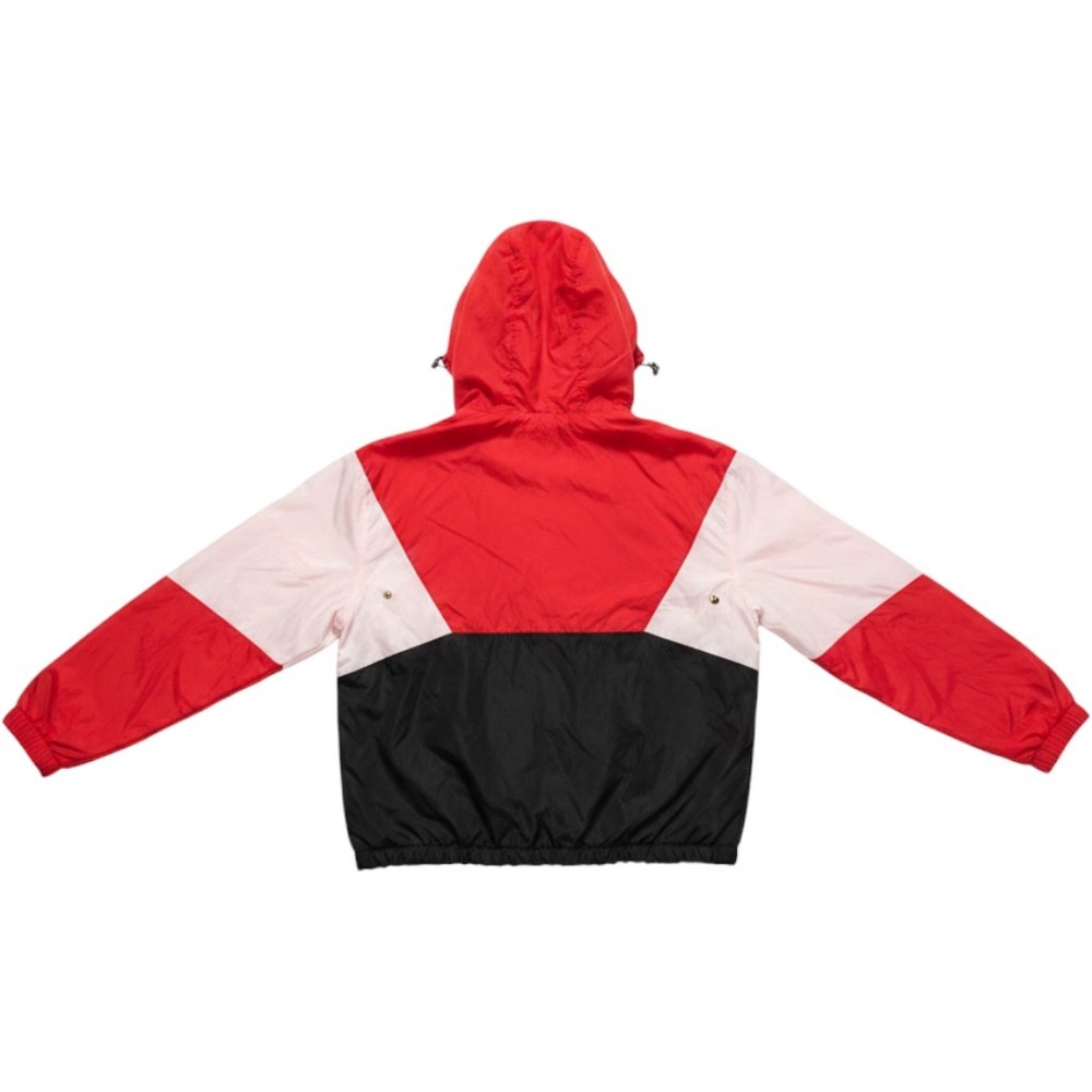 Urban Heritage Retro Hooded Windbreaker Women Small Red Black Colorblock 90s - Picture 2 of 2